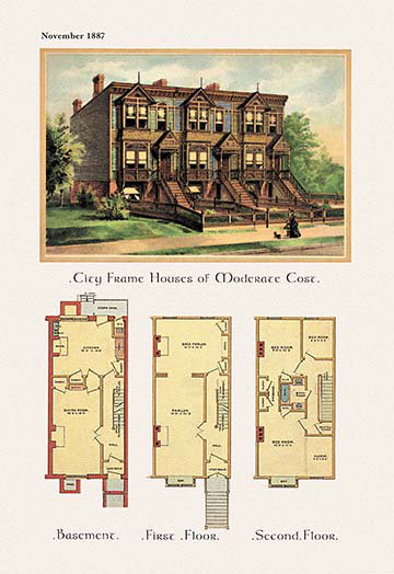 « city cadre house of modéré cost », impression, H 30 po x l 20 po x P 1,5 po