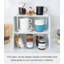 Tower Yamazaki Home Stackable Kitchen Rack, Storage Organizer Counter Shelf, Small, Stack up to Two-46492098-46492096