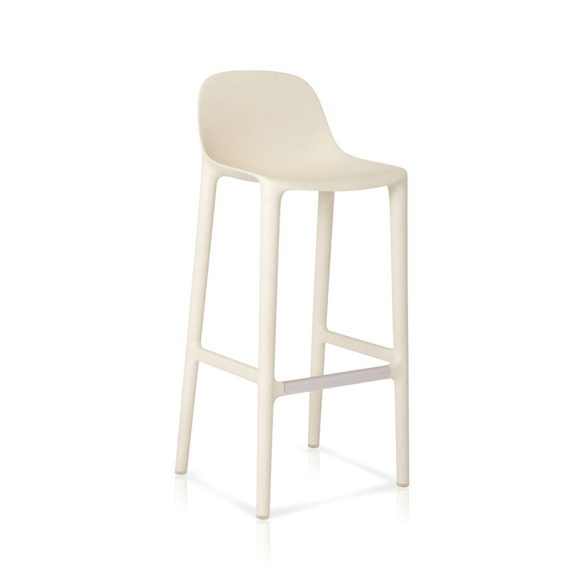 Broom Stool, White, Bar Stool (30" Seat Height)