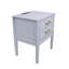 Table d'appoint 2 tiroirs avec station de charge, table de chevet moderne Mid-Century, 2 ports USB, 2 prises, gris