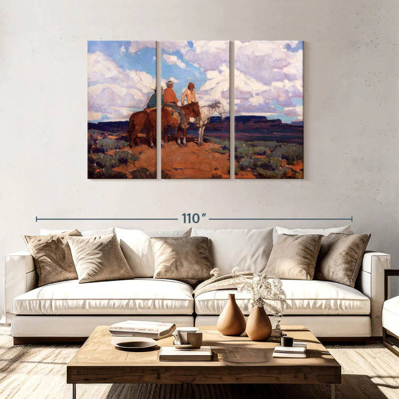 Lelar Navajo Riders, 48" H x 74" W
