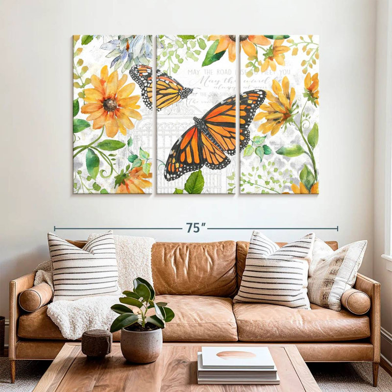 Brampt Floral Butterfly Garden III, 42" H x 65" W