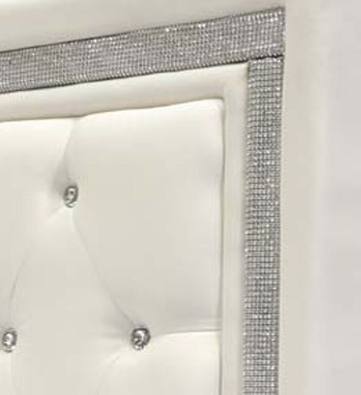 Depasquale Upholstered Adjustable Headboard (Full/ Queen) , Full/Queen, White