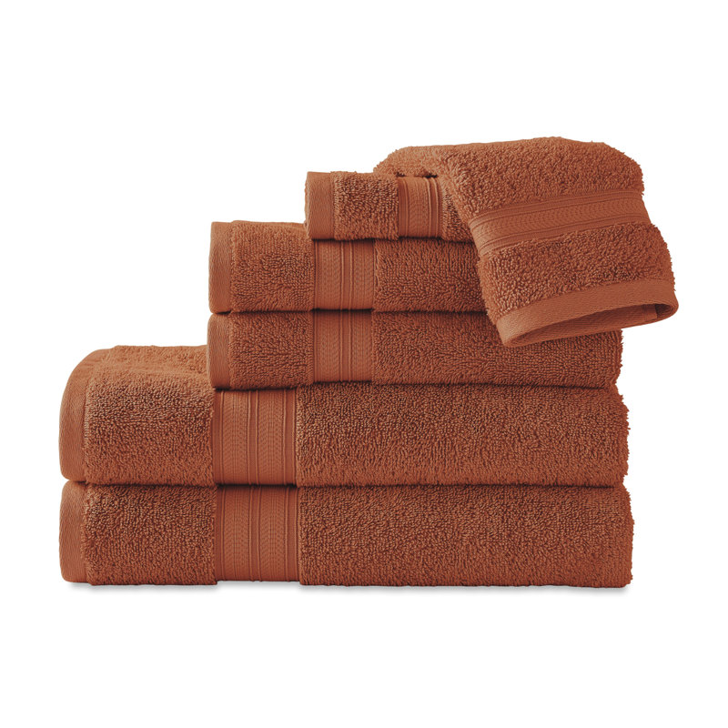 Ensemble de serviettes 6 pièces Scott Living Crescent HYGROCOTTON, Brun Bombay