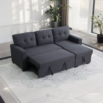 Canapé-lit modulaire réversible de 82 po avec méridienne réversible avec rangement