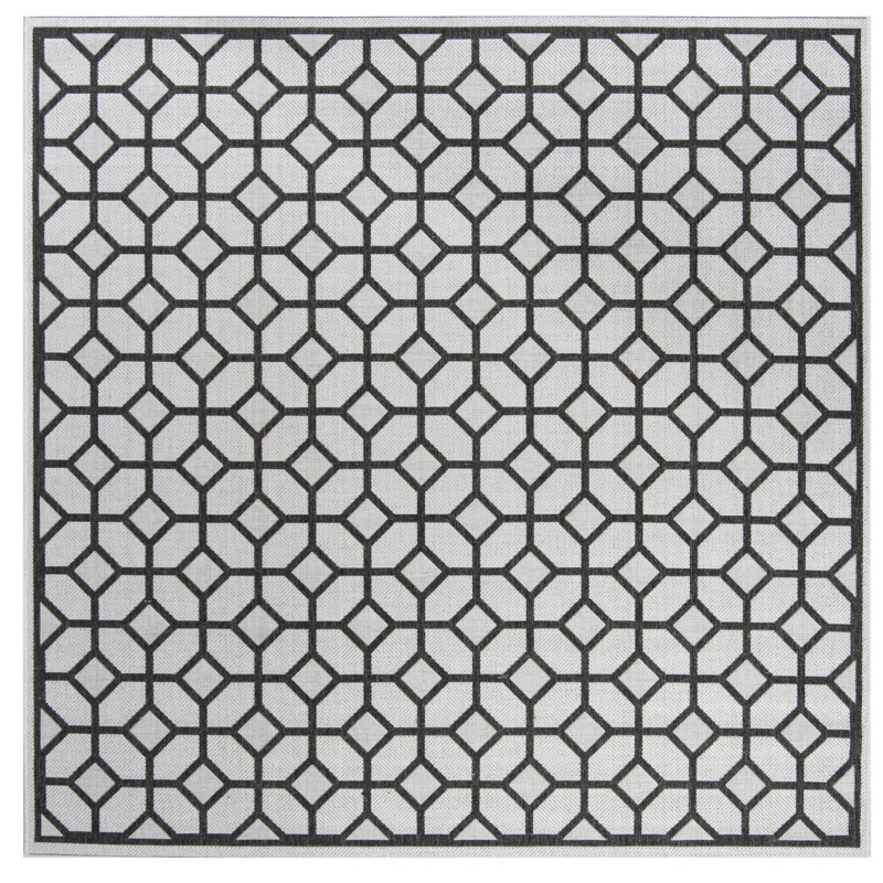 Mitchum Performance Geometric Indoor/Outdoor Area Rug, Square 6'7"