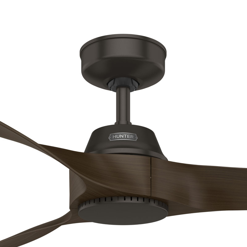 Ventilateur de plafond moderne à 3 pales de 52 po d'intérieur / extérieur et commande murale Mosley, Bronze supérieur