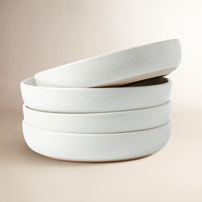 Daytona 33oz Stoneware Pasta Bowl, White