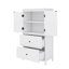 Armoire de rangement autoportante avec 2 tiroirs, 2 portes et une tablette réglable-215687426