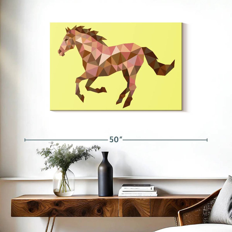 Brampt Geometric Horse, 24" H x 36" W