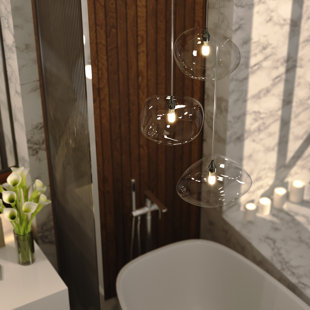 Luminaire suspendu en forme de globe à 3 lumières Kloud