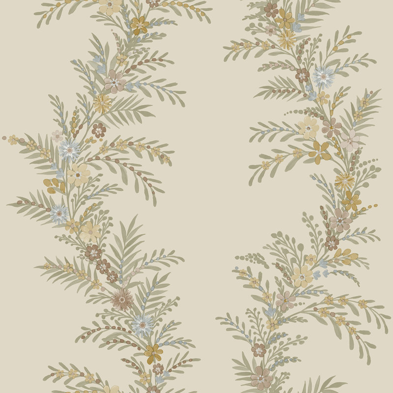 Papier peint adhésif Posy Spruce, Beige