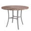 Table de salle à manger Kasandra 36 po pour 4 personnes, table de cuisine en grain de bois gris avec base en métal, table ronde encastrée, tables de cuisine et de salle à manger en bois pour petit coin-repas, appartement, salle à manger, salon-849808098