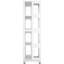 4 tablettes rotatives toutes pivotantes, 360 roulettes, construction, finition blanche, assemblage facile, grande utilisation de l'espace blanc, étagères spacieuses, avantage rapide-120632354