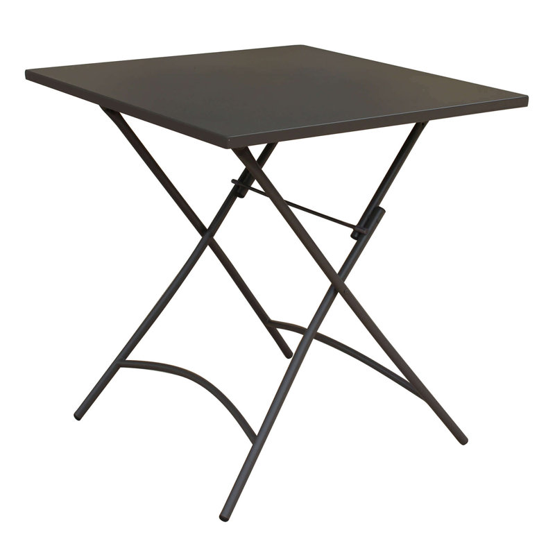 Tammo Rectangular Folding Table, 72cm H x 70cm L x 70cm D, Taupe