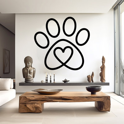 Adhésif décoratif «Paw Love», papa, décor de chien, art mural, amoureux des animaux