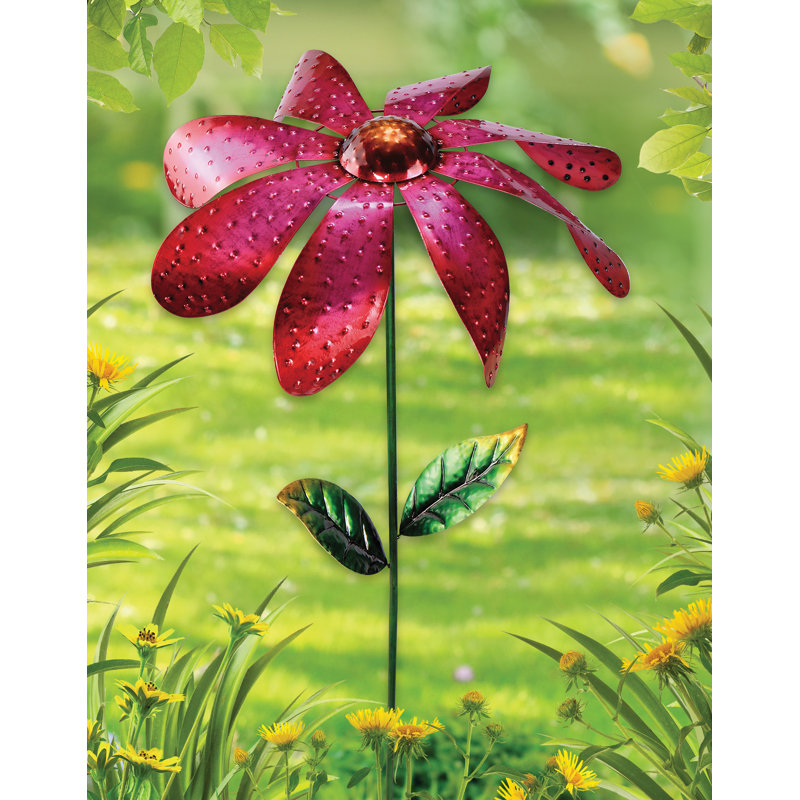 Piquet de jardin Turkay Daisy, H 25,5 po x l 18 po x P 3,5 po, Rose