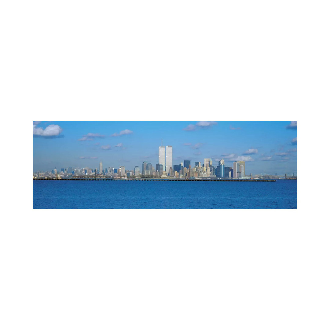 New York Panoramic Skyline Cityscape - Wrapped Canvas Panoramic Print