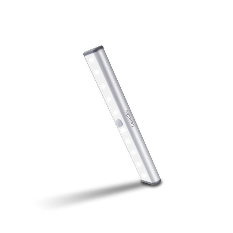 LEPOTEC 7Inch Under Cabinet Lighting, 10LED Cool  Wireless Rechargeable Sensor Light(set of 1)