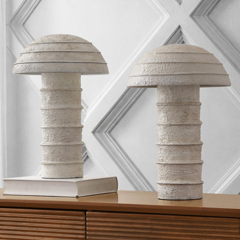 Lampe de table DEL Cremini 17,5 po, Crème