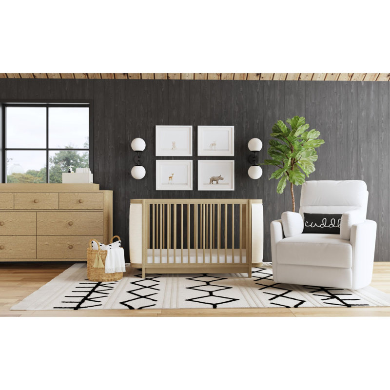 Fauteuil inclinable et oscillant pivotant couleur perle Peyton