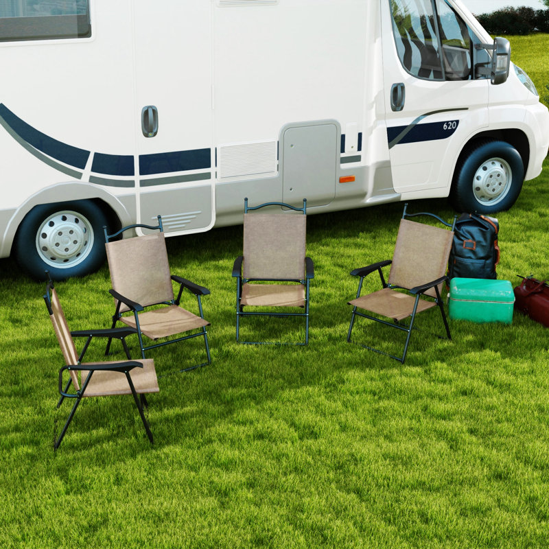 Chaises de patio pliantes Outsunny, Brun