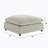 Cassandra Beige Fabric 40 In. Square Ottoman-551234421
