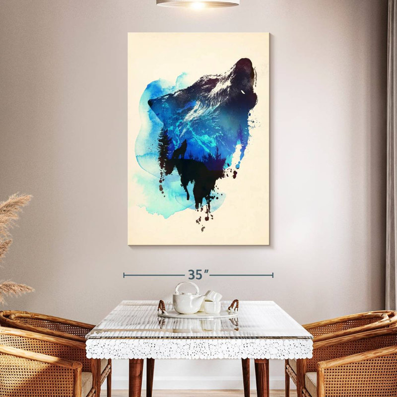 Brampt Alone As A Wolf, 51" H x 34" W