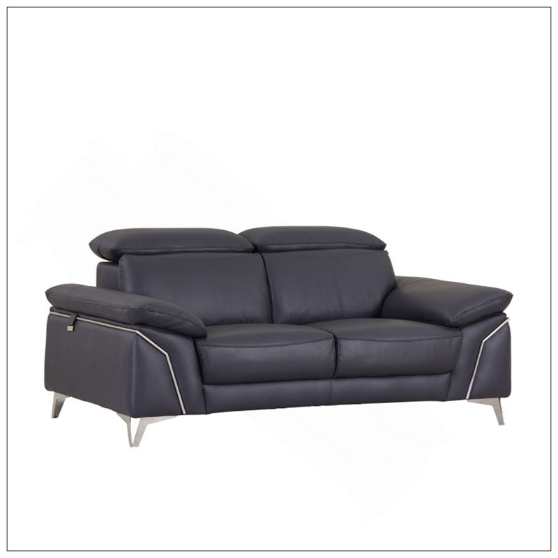 Causeuse en cuir italien Global United, Navy