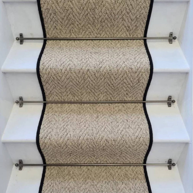 Stair Runner Chevron / Zig Zag Looped / Hooked Area Rug, Stair Runner 50 x 600 cm