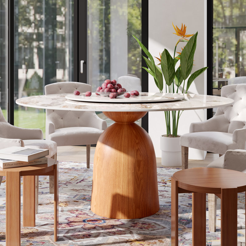 Table de salle à manger Ikerne, Coloré, H 29,50 po x L 59 po x l 59 po