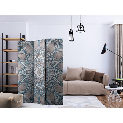 Gotthart 225cm W x 172cm H Solid Wood Folding Room Divider