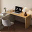 L-shaped Desk with a Telescopic Design and 6 Storage Drawers for Home Office