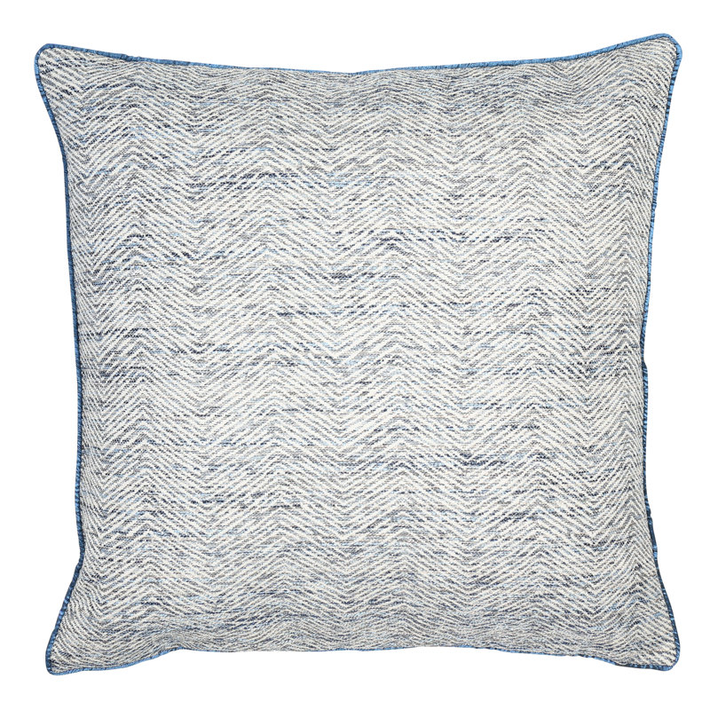 Deeter Chevron Square Cushion, Navy, 50 x 50cm