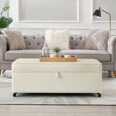 Grand repose-pieds canapé avec rangement, repose-pieds modulaire modulaire avec roulettes, repose-pieds, repose-pieds avec rangement et grand repose-pieds