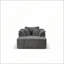 Chaise longue surdimensionnée en velours côtelé de 60 pouces pour une lecture et une détente confortables, aucun assemblage requis (gris foncé)