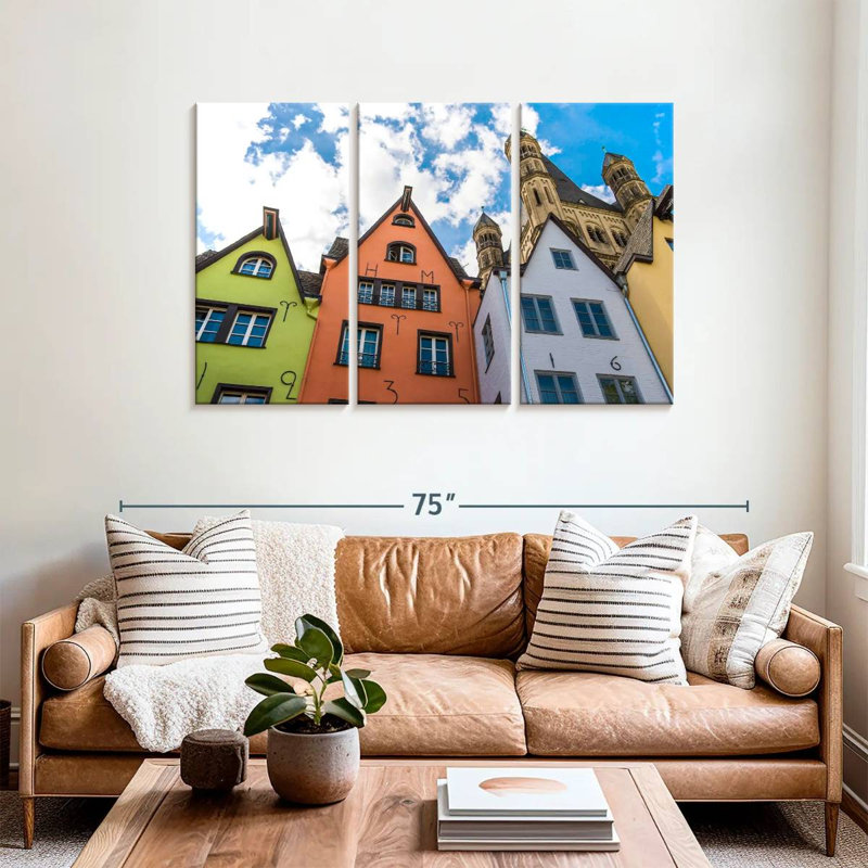 Maisons de ville à Cologne, H 36 po x l 57 po