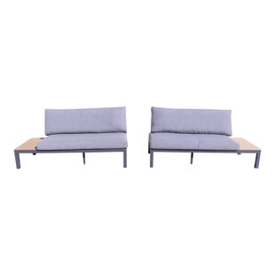 65'' Wide Aluminum Loveseat with Cushions