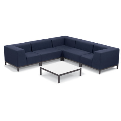 Ensemble de conversation modulaire 6 pièces avec coussins Sunbrella Koral
