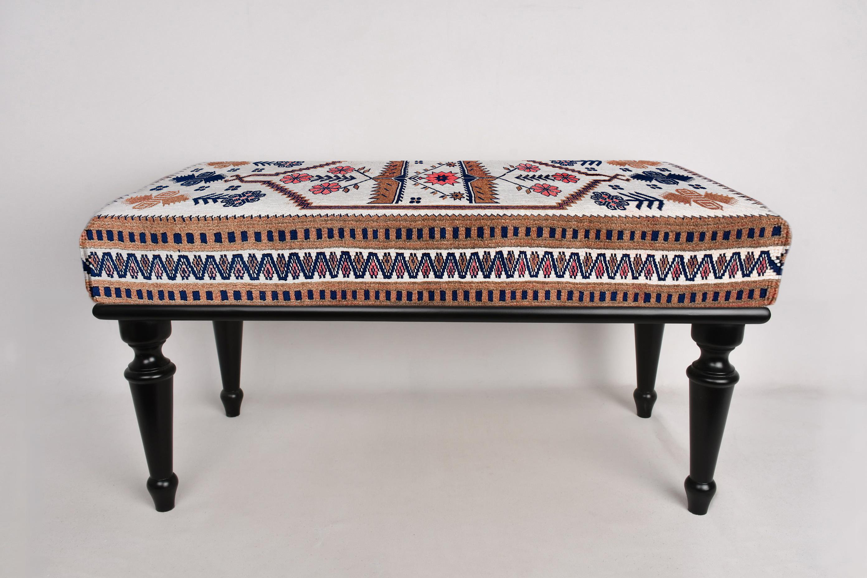Dakota Fields Aztec Pattern Bench, Upholstered Bench, Turkish Kilim ...