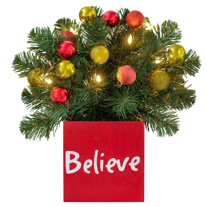 Believe Classic Greenery Decoration with Timer