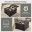 Table basse carrée avec rangement caché, table basse à plateau relevable pour salon-1864311294