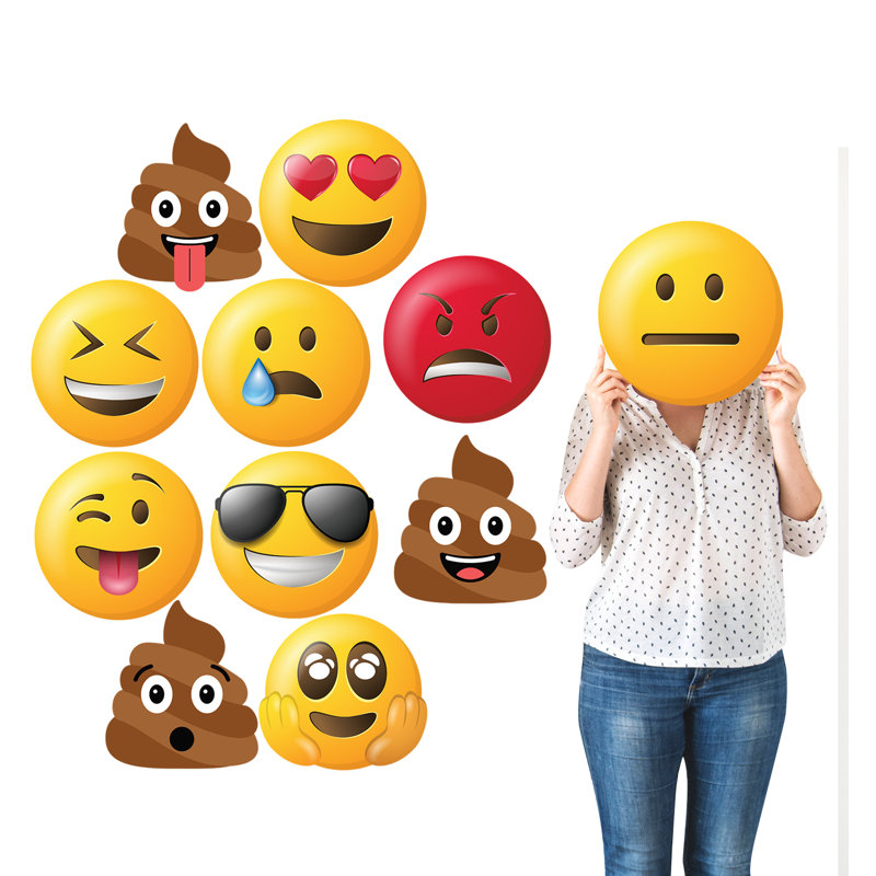 Accroche en carton emoji heads