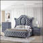 Glam 5-Drawer Chest With Velvet Tufted Fronts And Faux Crystal Knobs For Elegant Storage