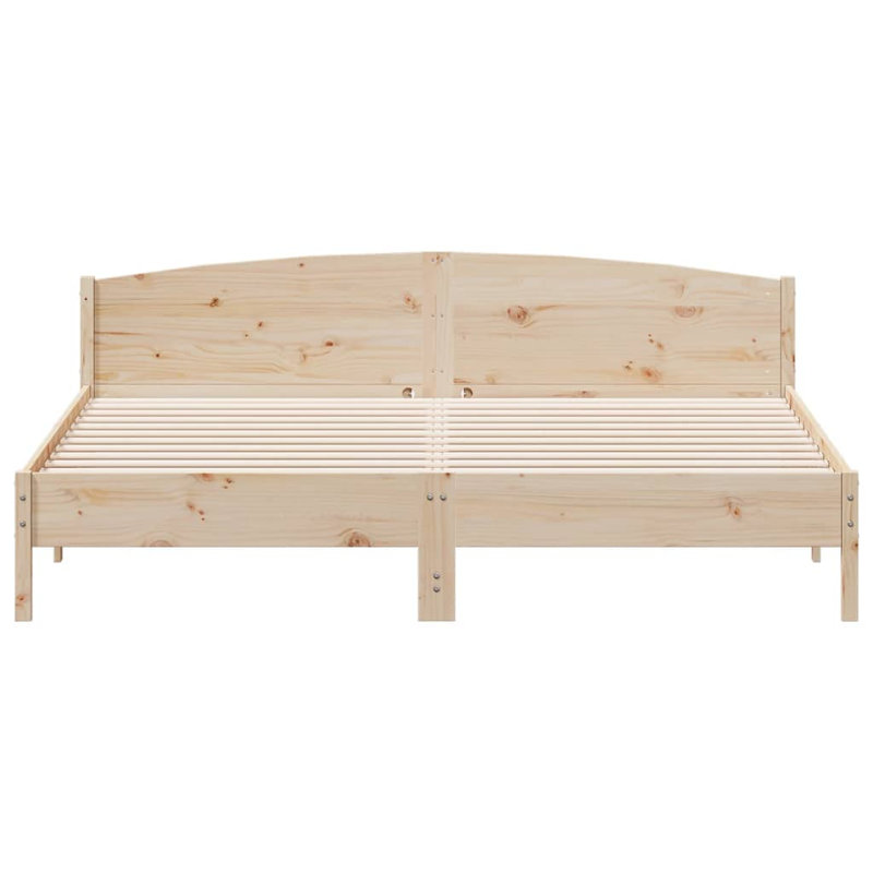 Peggy Solid Wood Bed, Natural, Super King (6')