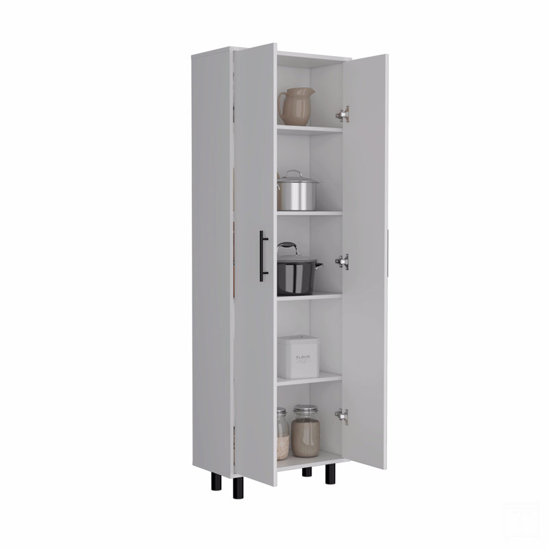 Armoire, cinq tablettes, Blanc