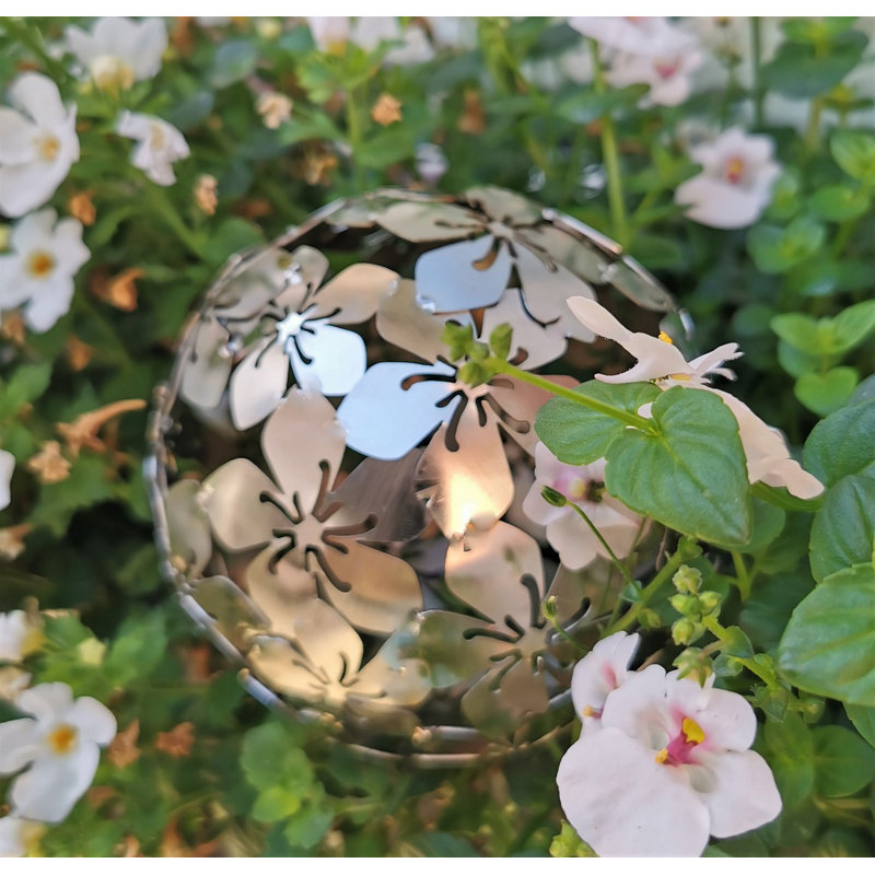 Charlann Stainless Steel Gazing Ball, 10cm H x 10cm W x 10cm D