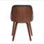 Chaise d'appoint Mid-Century moderne en bois de noyer et similicuir-132918746-132918744