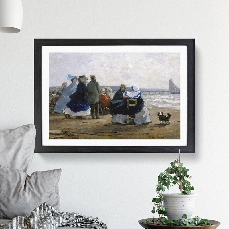 Beaulieu by Eugene Boudin - Picture Frame Painting, 27cm H x 36cm W x 2cm D, Black Framed