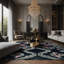 Tapis gris soyeux et moelleux-318258749